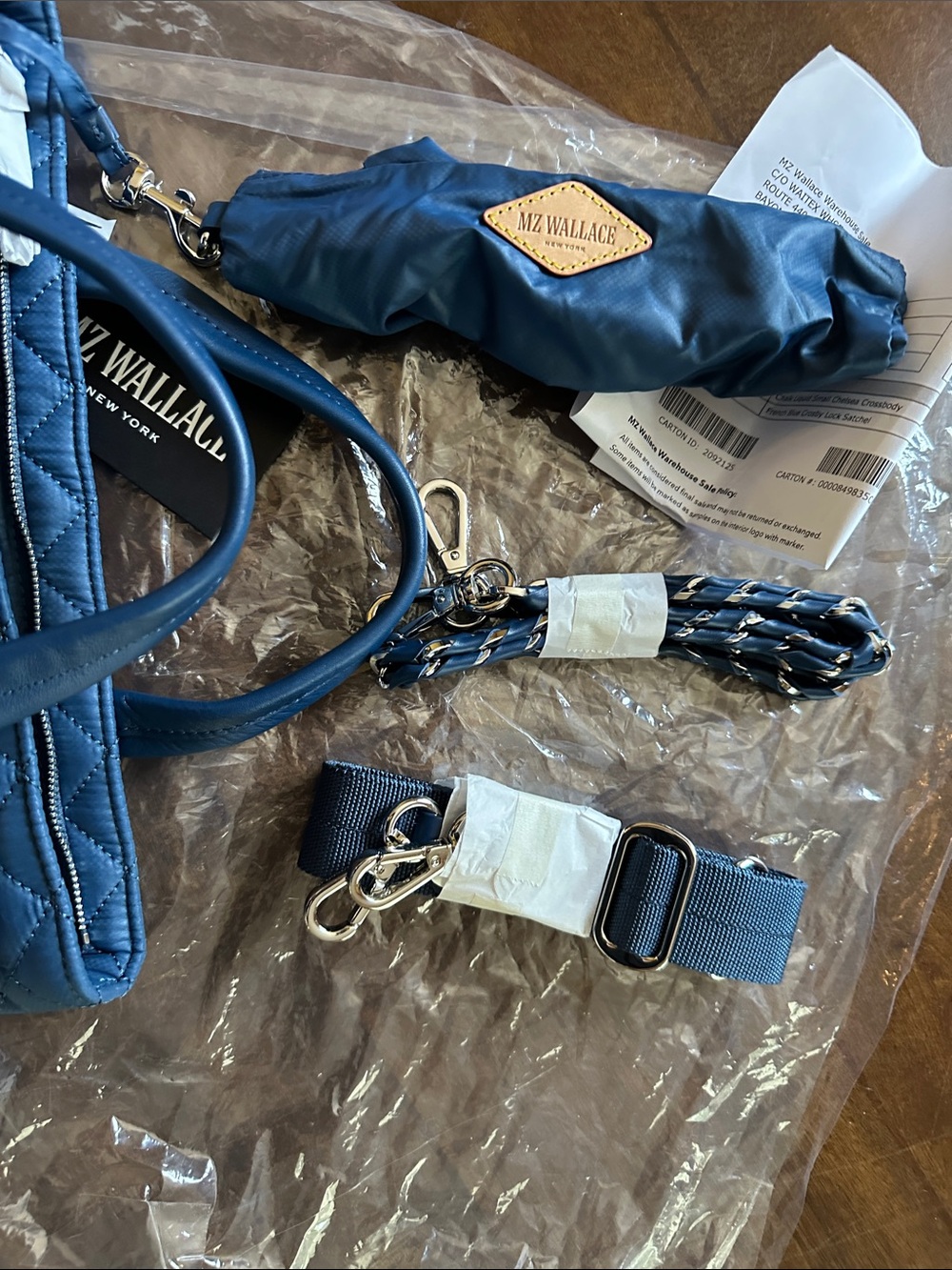 MZ Wallace Quilted French Blue Shoulder Bag - Picture 15 of 15